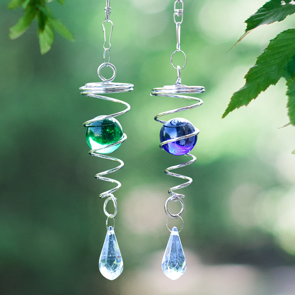 Wind Chime Tubular - Rotating Spiral Tail Wind Spinner Chimes