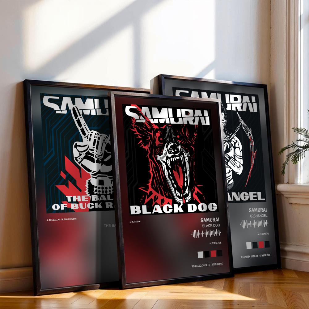 Cyberpunks Samurai Poster Musi – Musical Instrument Painting recenzja i cena