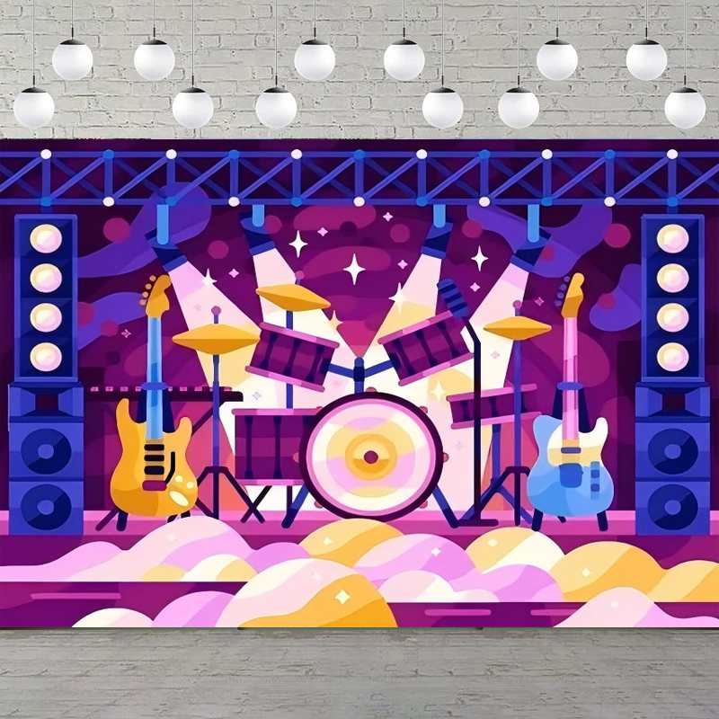 Photography Backdrop Rock Star – Musical Instrument Blow recenzja i cena