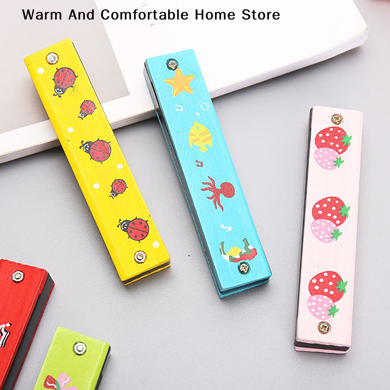 Wooden Harmonica for Children  – Musical Instrument Blow recenzja i cena