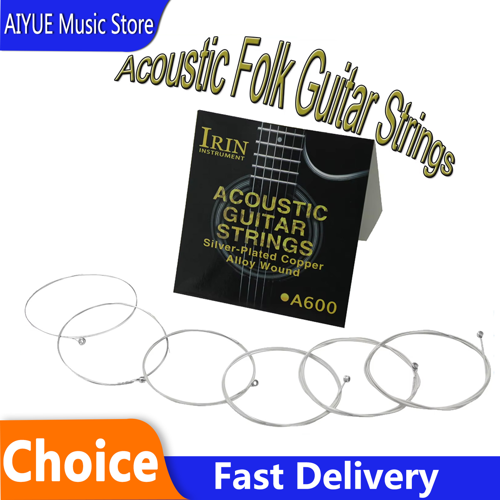 IRIN A600 Acoustic Folk Guitar – Musical Instrument Strings recenzja i cena
