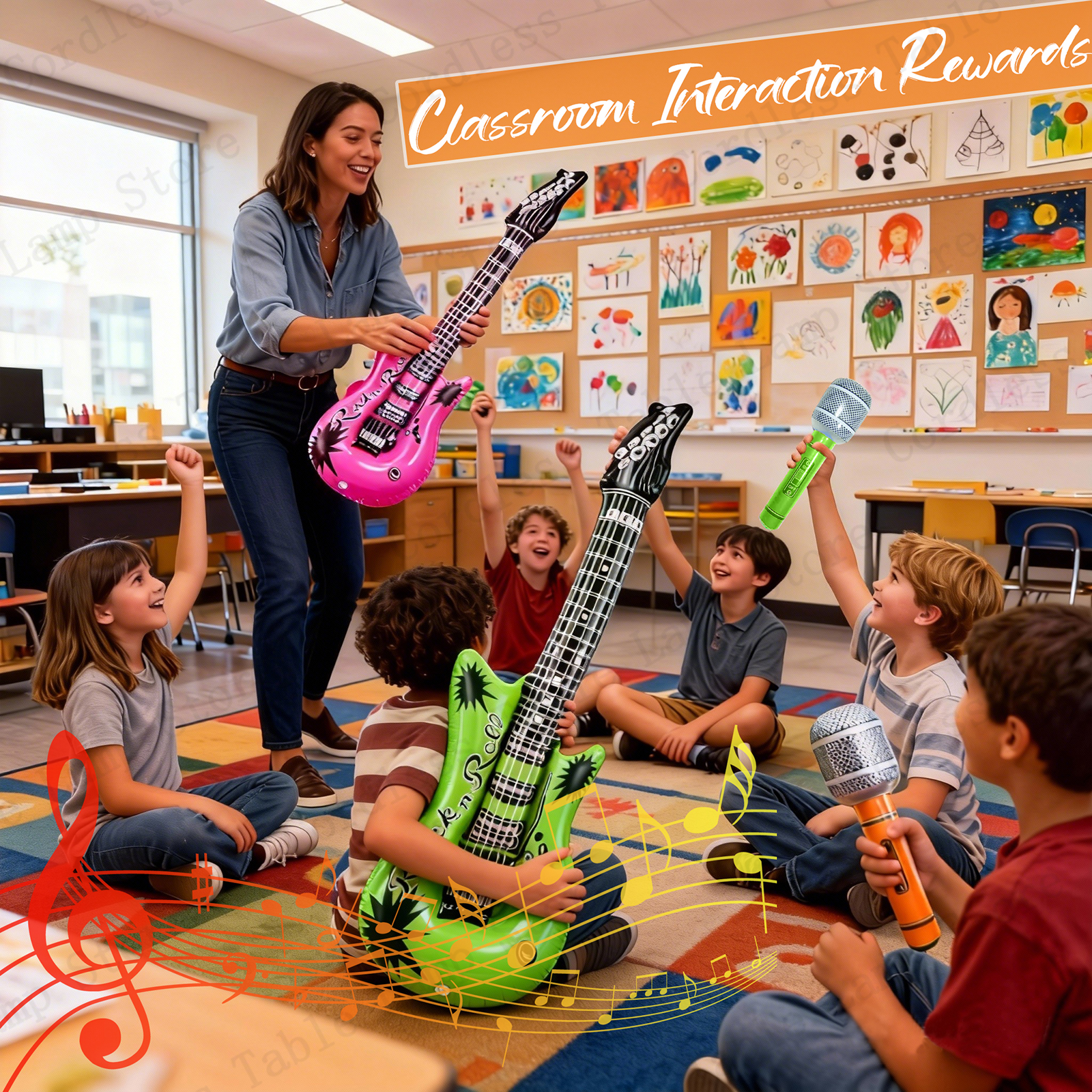 12-60Pcs Inflatable Rock Star  – Musical Instrument Blow recenzja i cena
