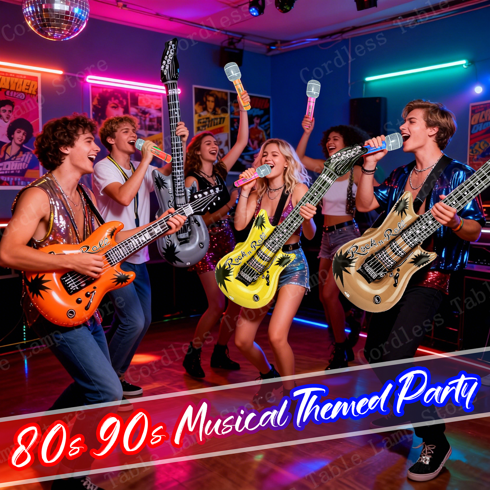 12-60Pcs Inflatable Rock Star  – Musical Instrument Blow recenzja i cena