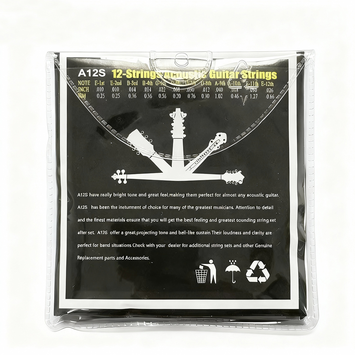 12-strings Folk Acoustic Guita – Musical Instrument Strings recenzja i cena