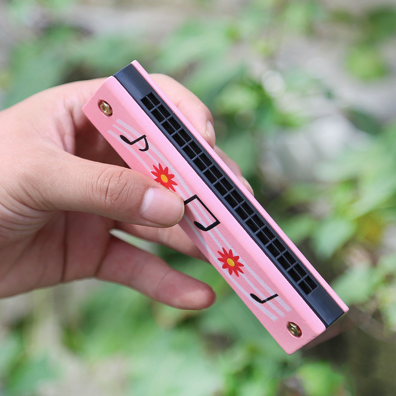Children's Harmonica, Wooden M – Musical Instrument Blow recenzja i cena