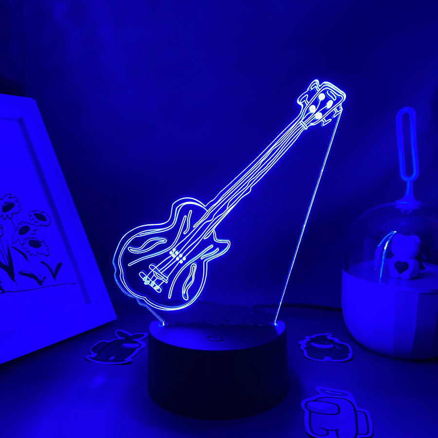 Guitar 3D Illusion LED Night L – Musical Instrument No Touch recenzja i cena