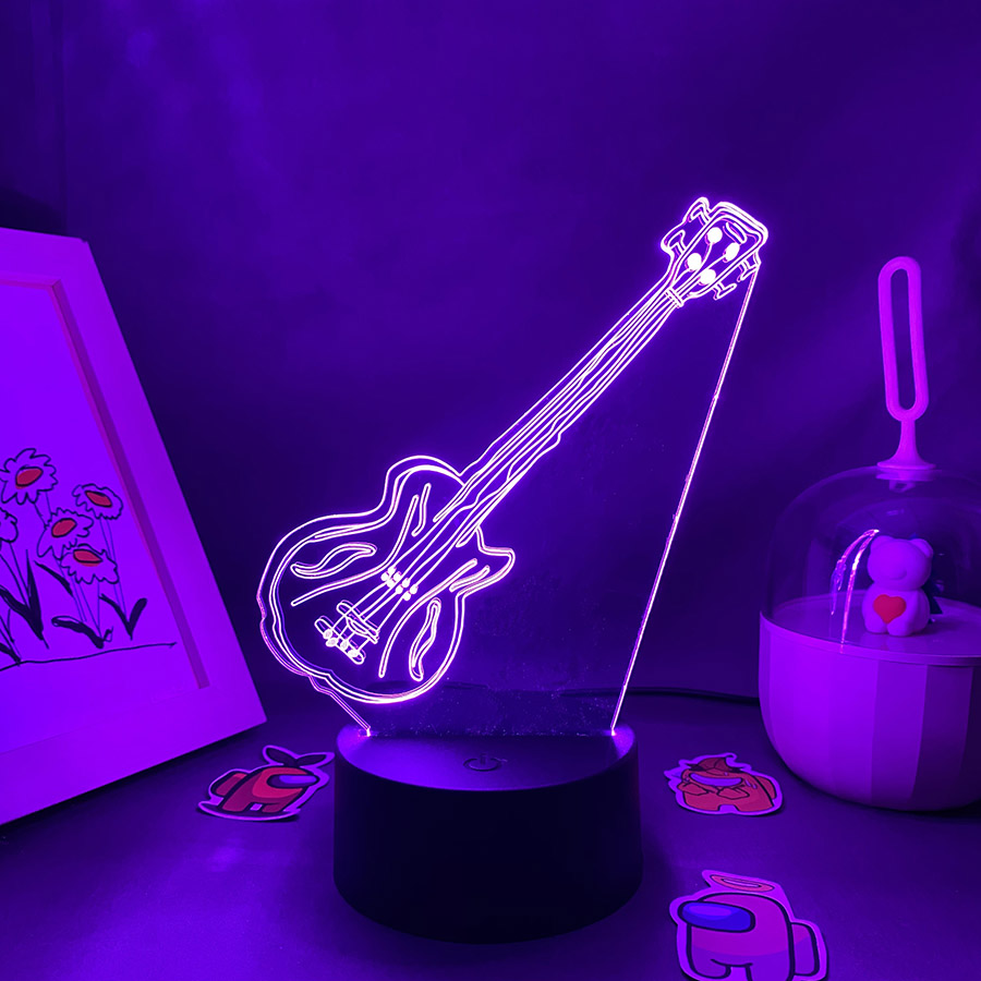Guitar 3D Illusion LED Night L – Musical Instrument No Touch recenzja i cena