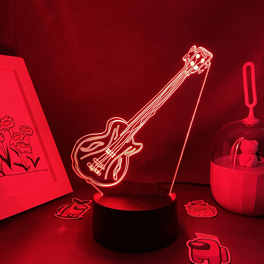 Guitar 3D Illusion LED Night L – Musical Instrument No Touch recenzja i cena