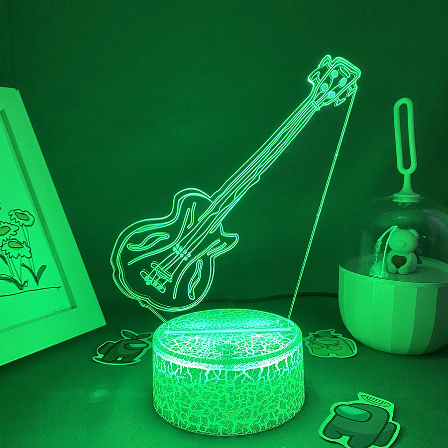 Guitar 3D Illusion LED Night L – Musical Instrument No Touch recenzja i cena
