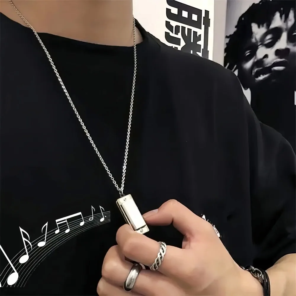 Mini Harmonica Necklace Men an – Musical Instrument Blow recenzja i cena