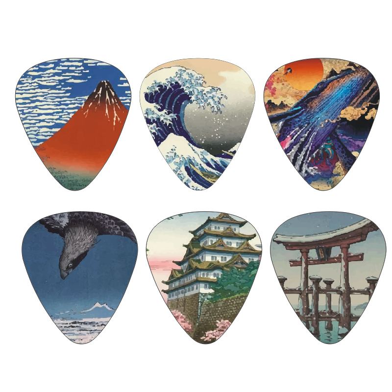 New 12pcs/set  Guitar Picks -  – Musical Instrument Painting recenzja i cena