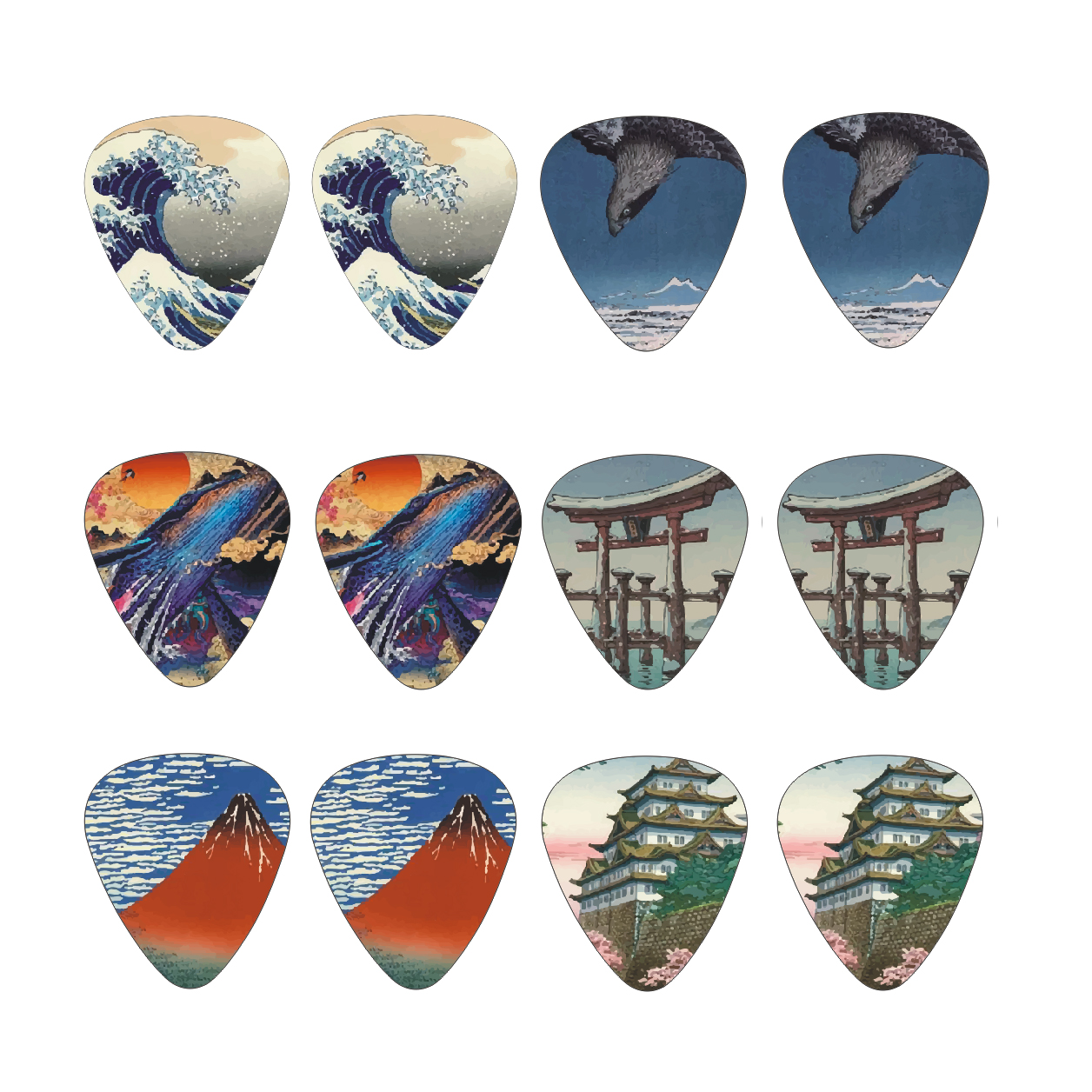 New 12pcs/set  Guitar Picks -  – Musical Instrument Painting recenzja i cena