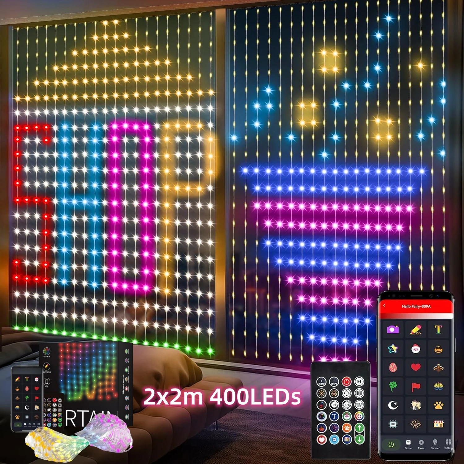 USB Smart APP Animated Curtain – Musical Instrument Painting recenzja i cena