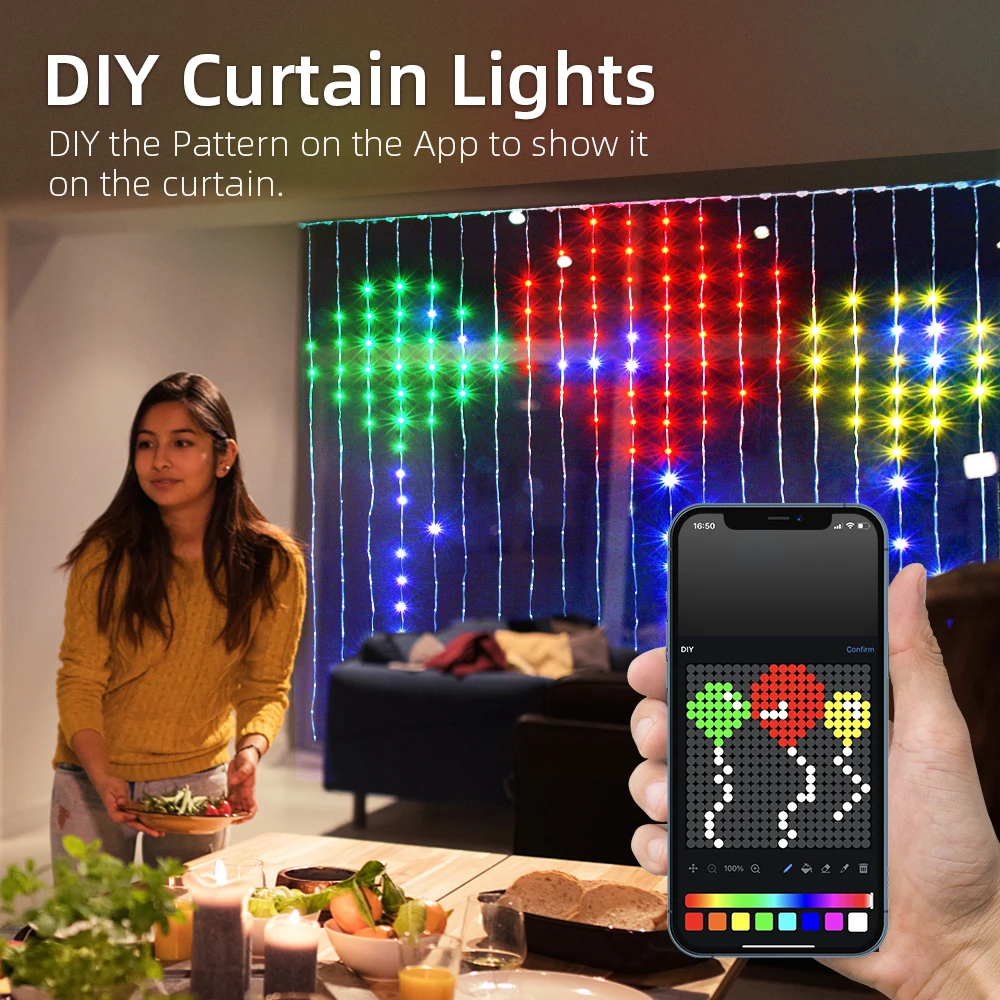 USB Smart APP Animated Curtain – Musical Instrument Painting recenzja i cena