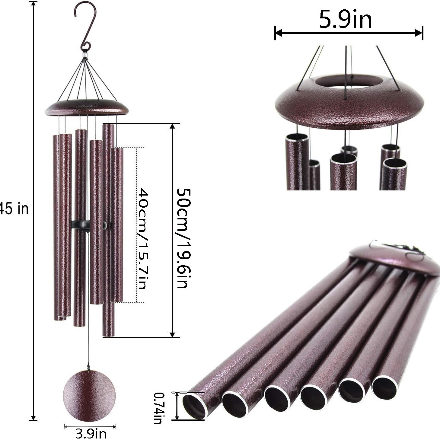 45 Inch Outdoor Wind Chime Red – Wind Chime Tubular recenzja i cena