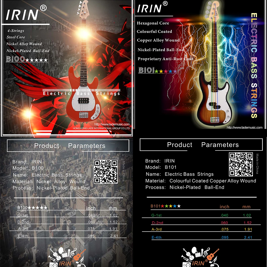 IRIN Electric Bass Strings Pro – Musical Instrument Strings recenzja i cena