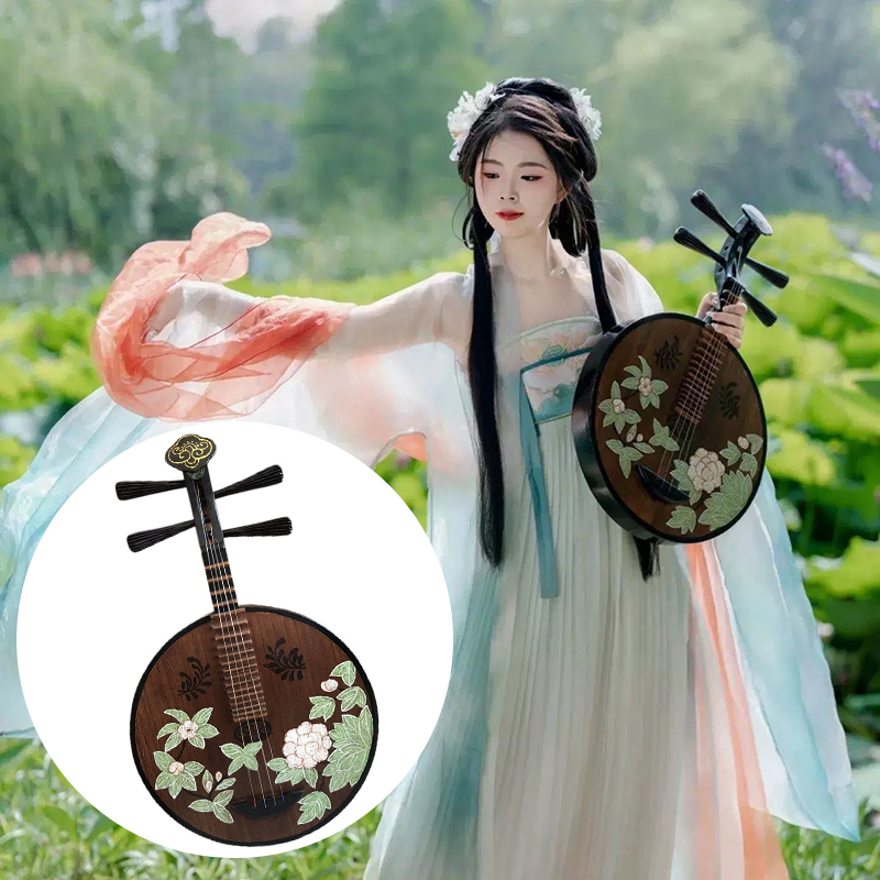Solid Wood Pipa Chinese Tradit – Musical Instrument Painting recenzja i cena
