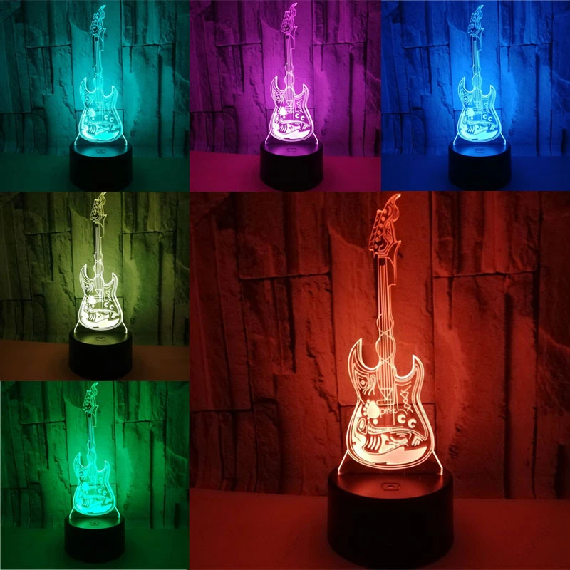 3D Illusion Night Light Led US – Musical Instrument No Touch recenzja i cena